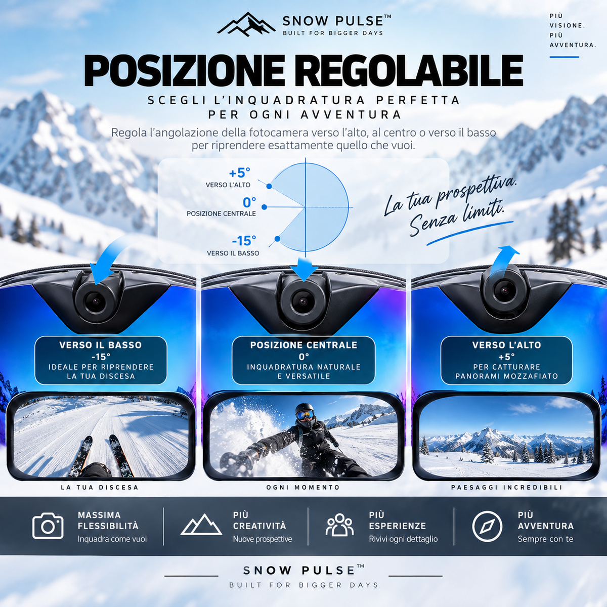 Maschera da sci Snow Pulse POV 4K - foto 3